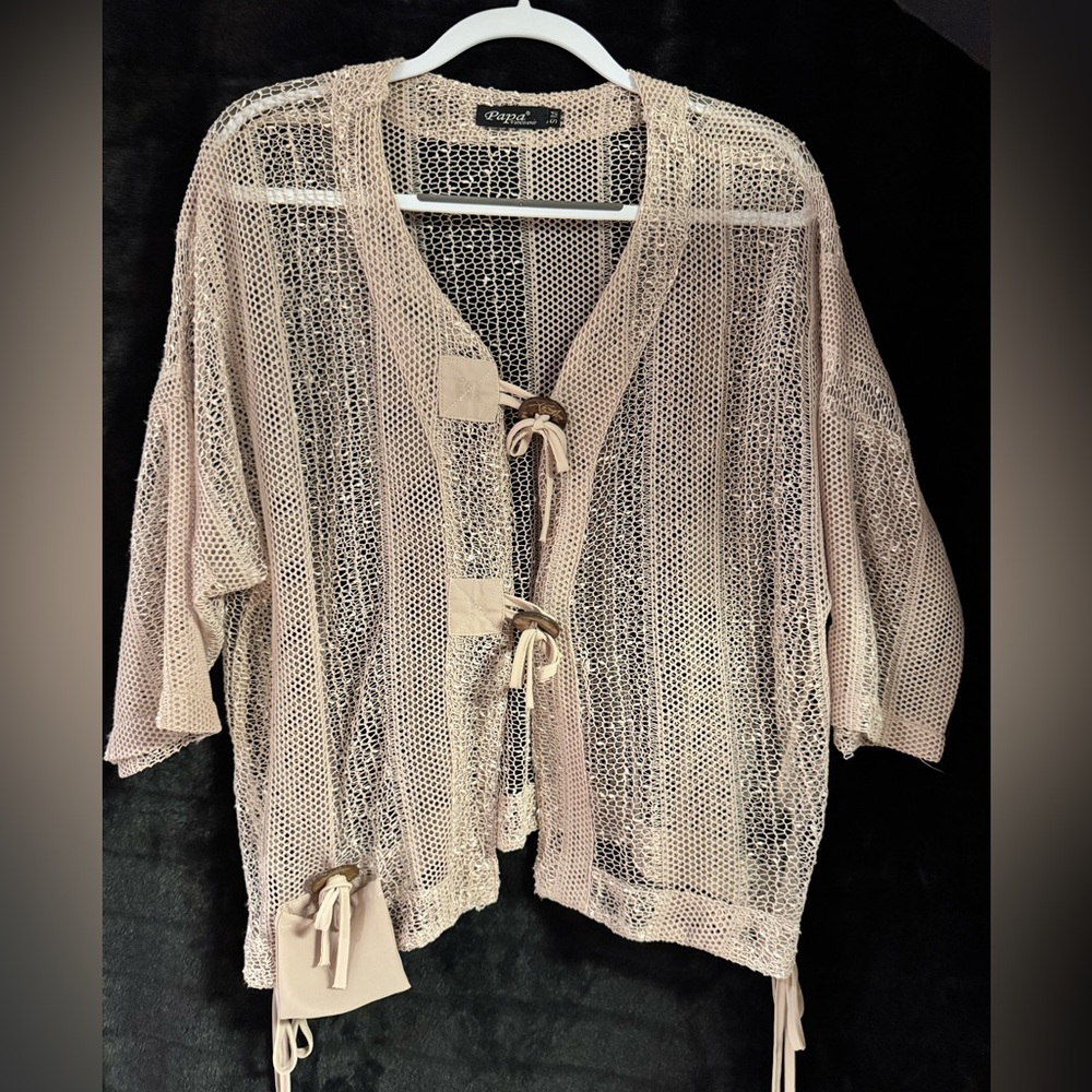 Elegant Beige Cardigan by Papa